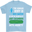 We're Basically Cucumbers With Anxiety Mens T-Shirt Cotton Gildan Light Blue
