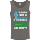We're Basically Cucumbers With Anxiety Mens Vest Tank Top Charcoal