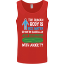 We're Basically Cucumbers With Anxiety Mens Vest Tank Top Red