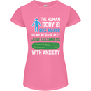 We're Basically Cucumbers With Anxiety Womens Petite Cut T-Shirt Azalea