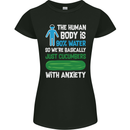 We're Basically Cucumbers With Anxiety Womens Petite Cut T-Shirt Black