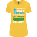 We're Basically Cucumbers With Anxiety Womens Wider Cut T-Shirt Yellow