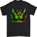 Weed Enjoy Every Day Cannabis Drugs Bong Mens T-Shirt 100% Cotton Black