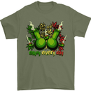 Weed Enjoy Every Day Cannabis Drugs Bong Mens T-Shirt 100% Cotton Military Green