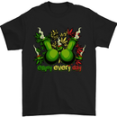 Weed Enjoy Every Day Cannabis Drugs Bong Mens T-Shirt Cotton Gildan Black