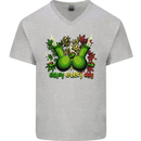 Weed Enjoy Every Day Cannabis Drugs Bong Mens V-Neck Cotton T-Shirt Sports Grey