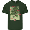 Weed Plant Cannabis Bud Drugs Marijuana Mens Cotton T-Shirt Tee Top Forest Green