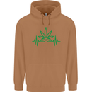 Weed Pulse Heart Cannabis Drugs ECG Mens 80% Cotton Hoodie Caramel Latte