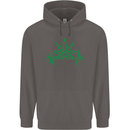 Weed Pulse Heart Cannabis Drugs ECG Mens 80% Cotton Hoodie Charcoal