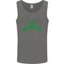 Weed Pulse Heart Cannabis Drugs ECG Mens Vest Tank Top Charcoal