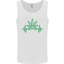Weed Pulse Heart Cannabis Drugs ECG Mens Vest Tank Top White