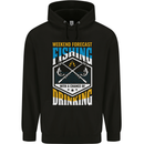 Weekend Fishing Funny Alcohol Beer Childrens Kids Hoodie Black