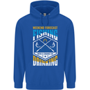 Weekend Fishing Funny Alcohol Beer Mens 80% Cotton Hoodie Royal Blue