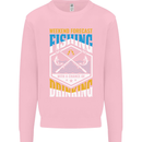 Weekend Fishing Funny Alcohol Beer Mens Sweatshirt Jumper Light Pink