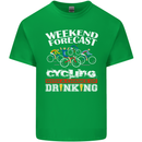 Weekend Forecast Cycling Cyclist Funny Mens Cotton T-Shirt Tee Top Irish Green