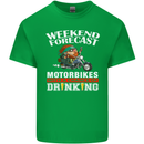 Weekend Forecast Motorbikes Mens Cotton T-Shirt Tee Top Irish Green