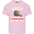 Weekend Forecast Motorbikes Mens Cotton T-Shirt Tee Top Light Pink