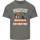 Weekend Forecast Rugby Funny Beer Alcohol Mens Cotton T-Shirt Tee Top Charcoal