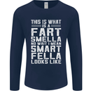 What a Fart Smella Looks Like Funny Slogan Mens Long Sleeve T-Shirt Navy Blue