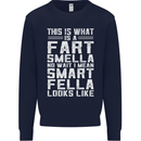 What a Fart Smella Looks Like Funny Slogan Mens Sweatshirt Jumper Navy Blue