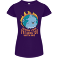 When I Die Funny Climate Change Womens Petite Cut T-Shirt Purple