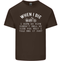 When I Die Motorbike Motorcycle Biker Mens Cotton T-Shirt Tee Top Dark Chocolate