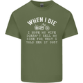When I Die Motorbike Motorcycle Biker Mens Cotton T-Shirt Tee Top Military Green