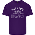 When I Die Motorbike Motorcycle Biker Mens Cotton T-Shirt Tee Top Purple