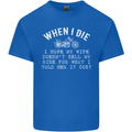 When I Die Motorbike Motorcycle Biker Mens Cotton T-Shirt Tee Top Royal Blue