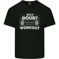 When in Doubt Workout Gym Training Top Mens Cotton T-Shirt Tee Top Black