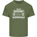 When in Doubt Workout Gym Training Top Mens Cotton T-Shirt Tee Top Military Green