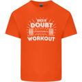 When in Doubt Workout Gym Training Top Mens Cotton T-Shirt Tee Top Orange