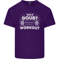When in Doubt Workout Gym Training Top Mens Cotton T-Shirt Tee Top Purple