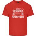 When in Doubt Workout Gym Training Top Mens Cotton T-Shirt Tee Top Red