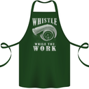 Whistle While You Work Turbo Cars Cotton Apron 100% Organic Forest Green