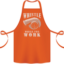 Whistle While You Work Turbo Cars Cotton Apron 100% Organic Orange