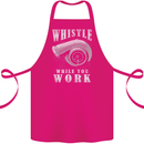 Whistle While You Work Turbo Cars Cotton Apron 100% Organic Pink