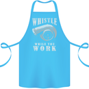 Whistle While You Work Turbo Cars Cotton Apron 100% Organic Turquoise