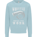 Whistle While You Work Turbo Cars Kids Sweatshirt Jumper Light Blue
