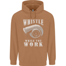 Whistle While You Work Turbo Cars Mens 80% Cotton Hoodie Caramel Latte