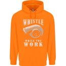 Whistle While You Work Turbo Cars Mens 80% Cotton Hoodie Orange