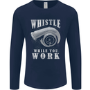 Whistle While You Work Turbo Cars Mens Long Sleeve T-Shirt Navy Blue