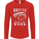 Whistle While You Work Turbo Cars Mens Long Sleeve T-Shirt Red