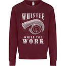 Whistle While You Work Turbo Cars Mens Sweatshirt Jumper Maroon