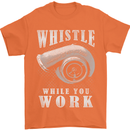 Whistle While You Work Turbo Cars Mens T-Shirt Cotton Gildan Orange