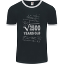 50th Birthday 50 Year Old Geek Funny Maths Mens Ringer T-Shirt FotL Black/White