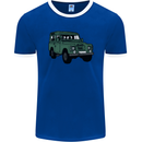 4X4 Off Road Roading 4 Wheel Drive Mens Ringer T-Shirt FotL Royal Blue/White