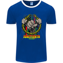 Juneteenth Black Lives Matter History Mens Ringer T-Shirt FotL Royal Blue/White