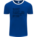 Father's Day Best Farter Ever Funny Farting Mens Ringer T-Shirt FotL Royal Blue/White