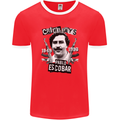 Pablo Escobar Crime Pays Mens Ringer T-Shirt FotL Red/White